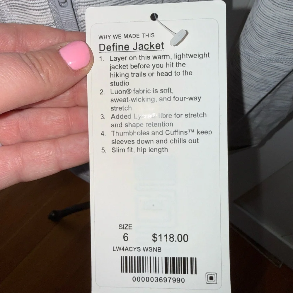 Lululemon Define Jacket Light Gray - Picture 2 of 2